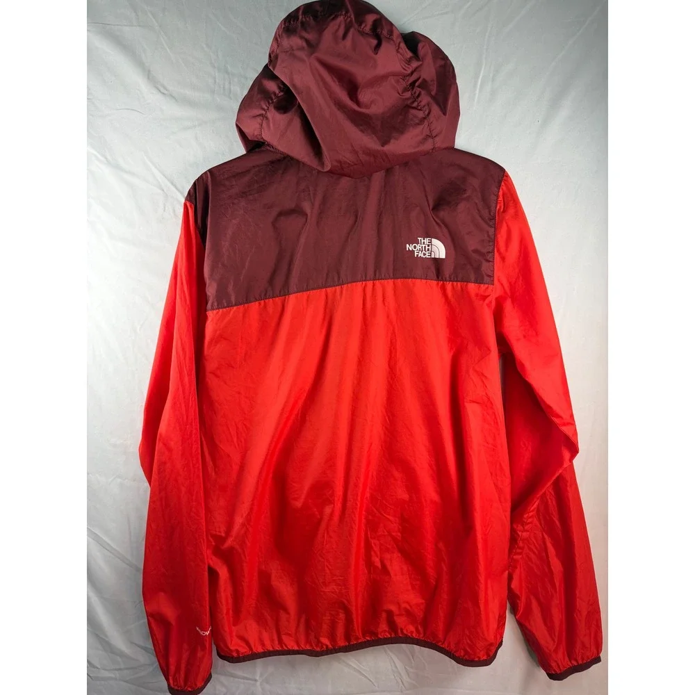 The North Face Fanorak Mens Small Red Burgundy Windbreaker‎ Jacket Quarter Zip